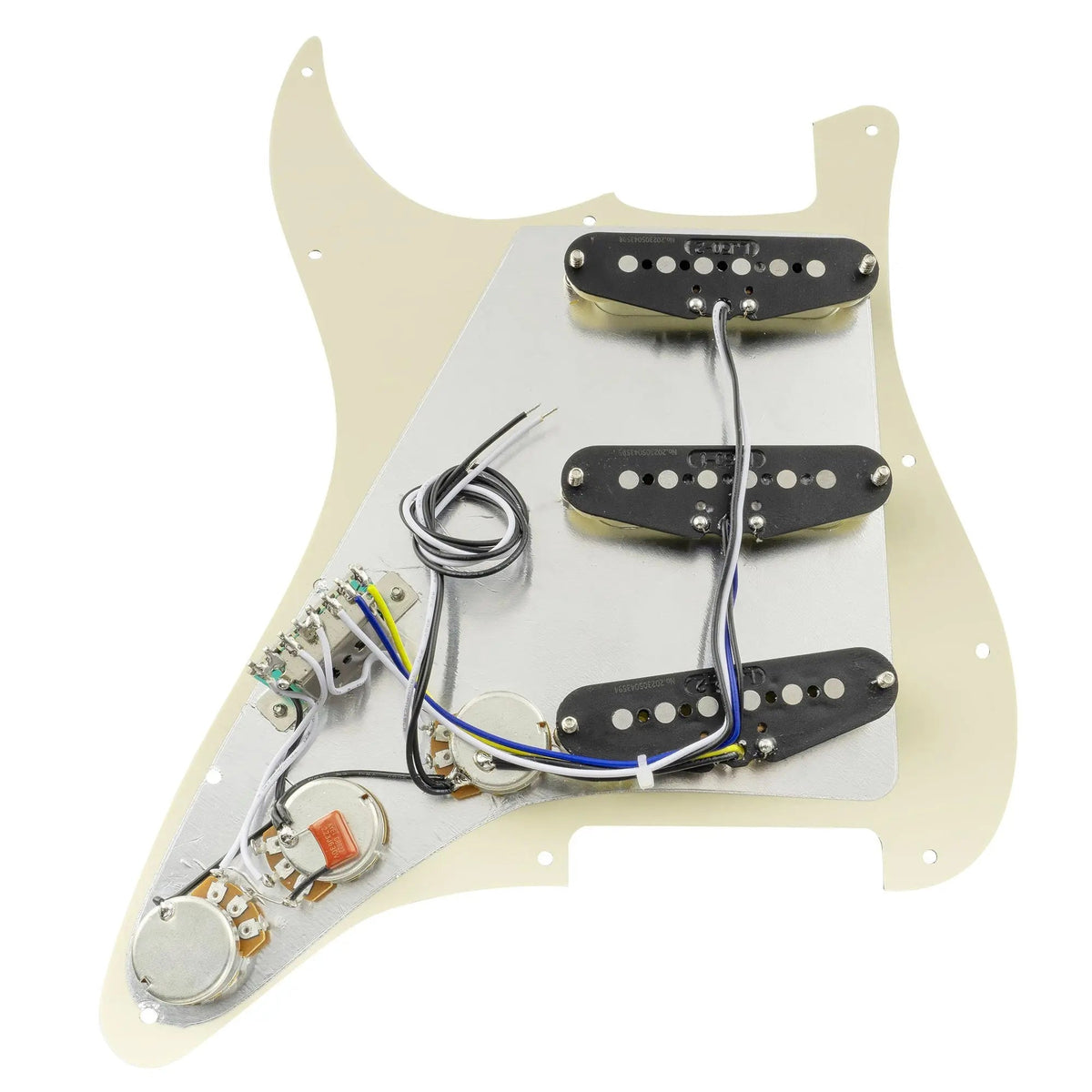 Musiclily Pro-SE ST-60SE Pre-wired SSS Pickguard with Staggered Alnico 5 Pickups for Strat Style Electric Guitar