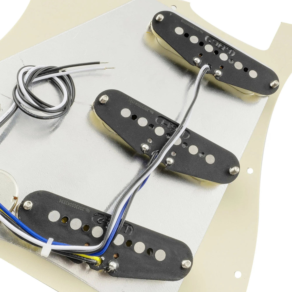 Musiclily Pro-SE ST-60SE Pre-wired SSS Pickguard with Staggered Alnico 5 Pickups for Strat Style Electric Guitar