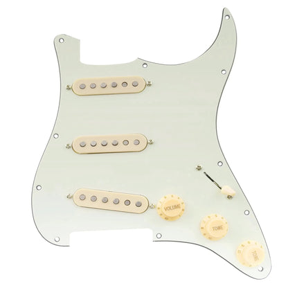 Musiclily Pro-SE ST-60SE Pre-wired SSS Pickguard with Staggered Alnico 5 Pickups for Strat Style Electric Guitar