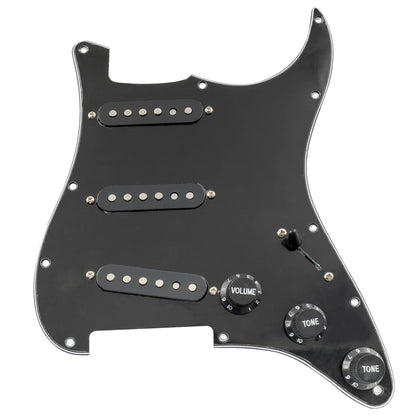 Musiclily Pro-SE ST-60SE Pre-wired SSS Pickguard with Staggered Alnico 5 Pickups for Strat Style Electric Guitar