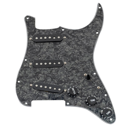 Musiclily Pro-SE ST-60SE Pre-wired SSS Pickguard with Staggered Alnico 5 Pickups for Strat Style Electric Guitar