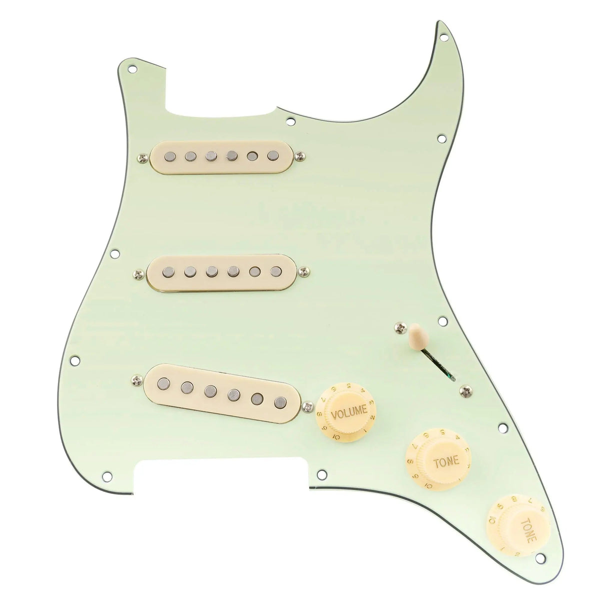 Musiclily Pro-SE ST-60SE Pre-wired SSS Pickguard with Staggered Alnico 5 Pickups for Strat Style Electric Guitar