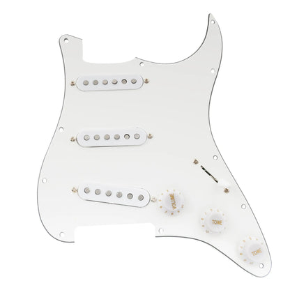 Musiclily Pro-SE ST-60SE Pre-wired SSS Pickguard with Staggered Alnico 5 Pickups for Strat Style Electric Guitar