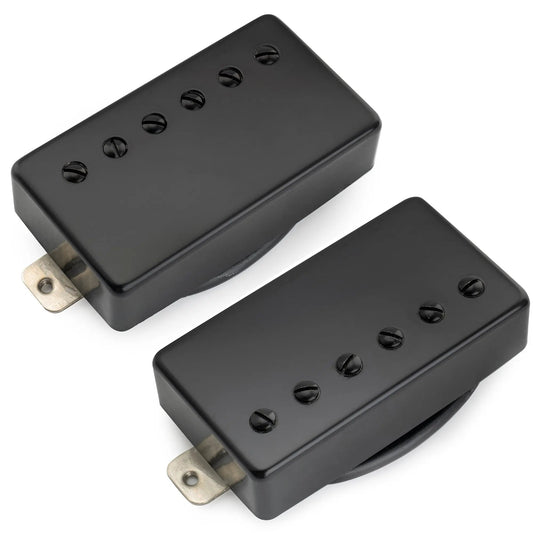 Musiclily Pro LP-CMHA Alnico 5 Covered Humbucker Neck Bridge Pickups Set 7.6K/16.6K for LP Style Electric Guitar