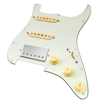 Musiclily Pro Pre-wired Standard HSS Pickguard with Artec Pickups Alnico 5 Magnet for ST Style Electric Guitar