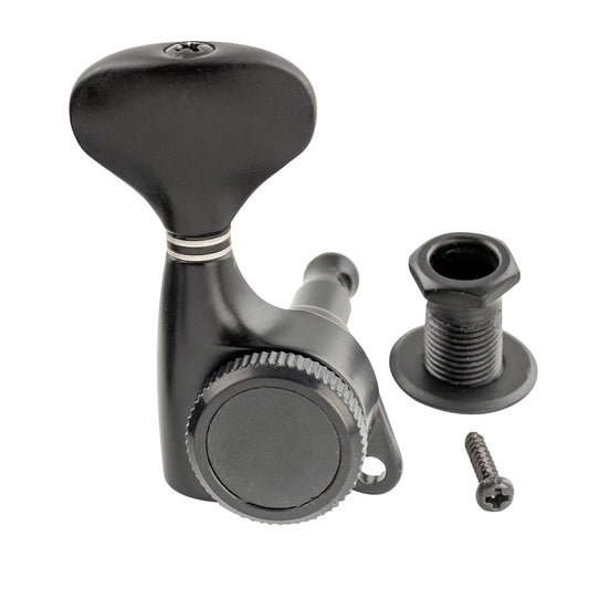 Musiclily Pro R18T-05 Single 18:1 Ratio Full Sealed Locking Machine Head Bass Side Tuner Tuning Peg Key with Y-Style Button for Acoustic Electric Guitar