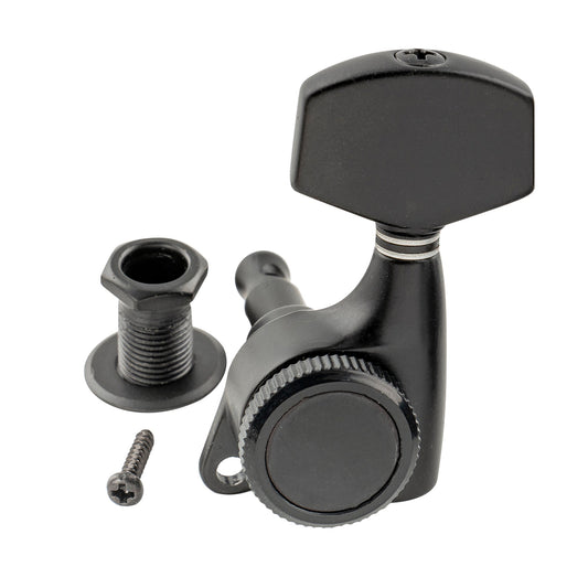Musiclily Pro R18T-06 Single 18:1 Ratio Full Sealed Locking Machine Head Treble Side Tuner Tuning Peg Key with Big Hex Button for Acoustic Electric Guitar