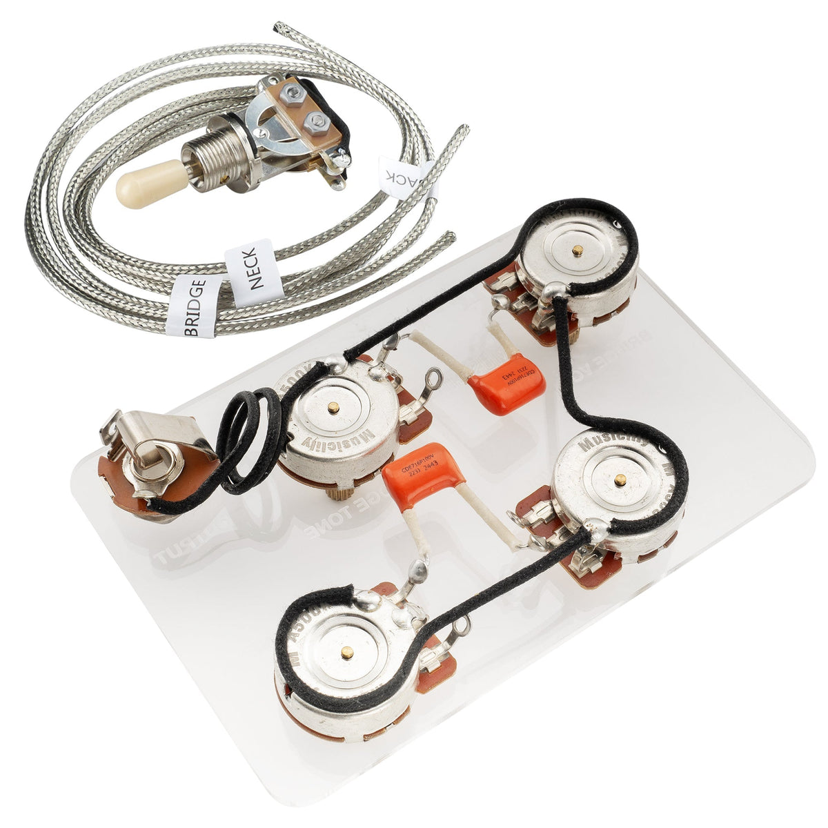 Musiclily Pro LP STD Vintage 50s Pre-wired Wring Harness Kit Upgrade for Epiphone LP Style Electric Guitar Switch