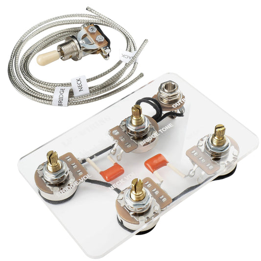 Musiclily Pro LP STD Modern 60s Pre-wired Wring Harness Kit Upgrade for Epiphone LP Style Electric Guitar Switch