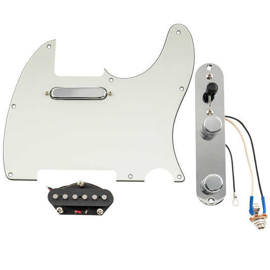 Musiclily Pro Pre-wired Standard Tele Pickguard and Loaded Control Plate with Artec Pickups Alnico 5 Magnet for TL Style Electric Guitar