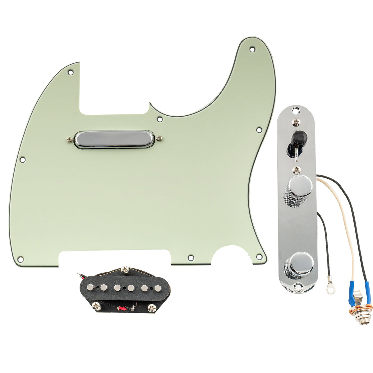 Musiclily Pro Pre-wired Standard Tele Pickguard and Loaded Control Plate with Artec Pickups Alnico 5 Magnet for TL Style Electric Guitar