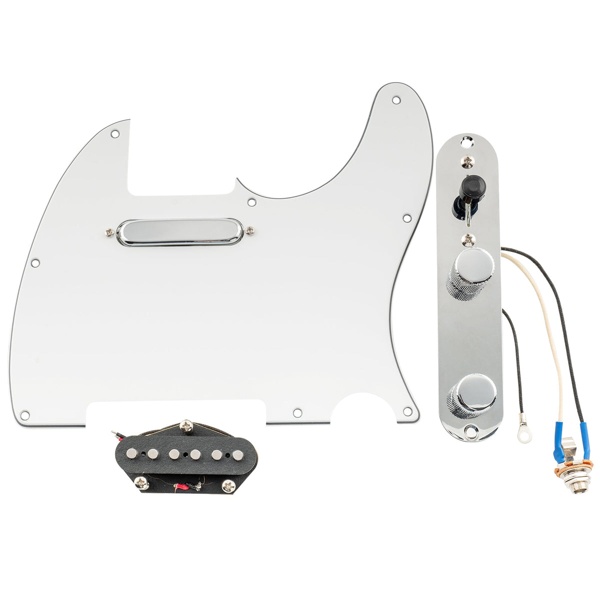 Musiclily Pro Pre-wired Standard Tele Pickguard and Loaded Control Plate with Artec Pickups Alnico 5 Magnet for TL Style Electric Guitar