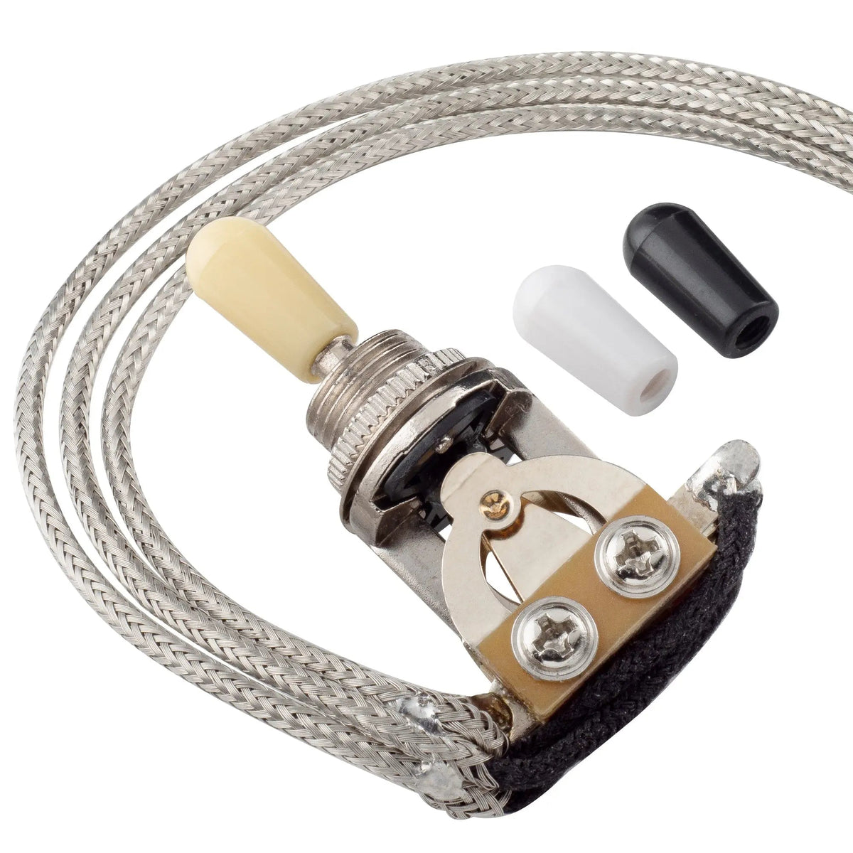 Musiclily Pro Pre-wired 3-Way Pickup Select Toggle Switch Soldered with Metal Braided Wires for Epiphone LP Style Electric Guitar