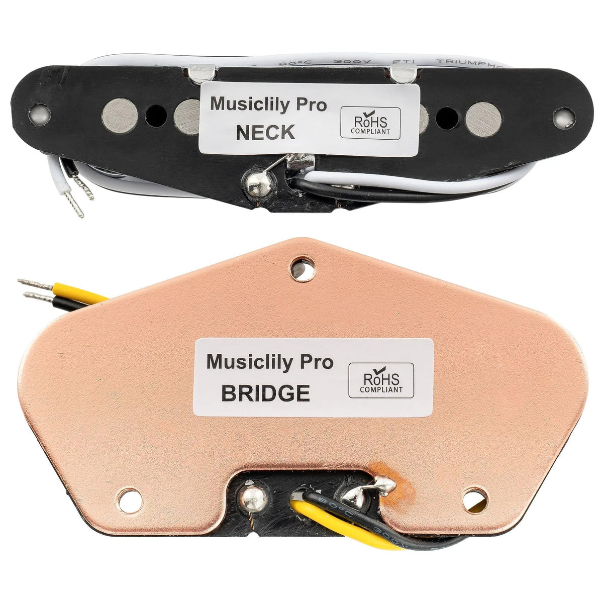 Musiclily Pro TL-60S Alnico 5 Single Coil Neck Bridge Pickups Set for Tele Style Electric Guitar