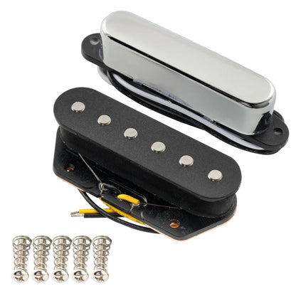 Musiclily Pro TL-60S Alnico 5 Single Coil Neck Bridge Pickups Set for Tele Style Electric Guitar