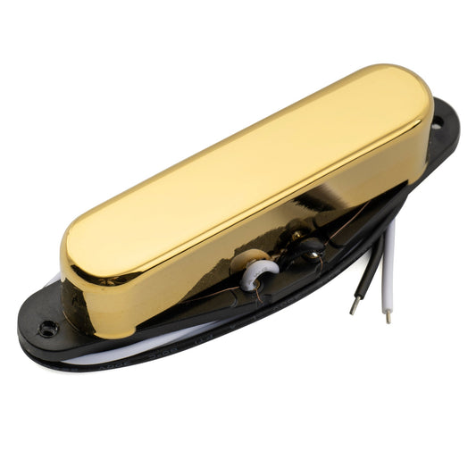 Musiclily Pro TL-60S Alnico 5 Single Coil Neck Pickup 8.2K for Tele Style Electric Guitar, Gold