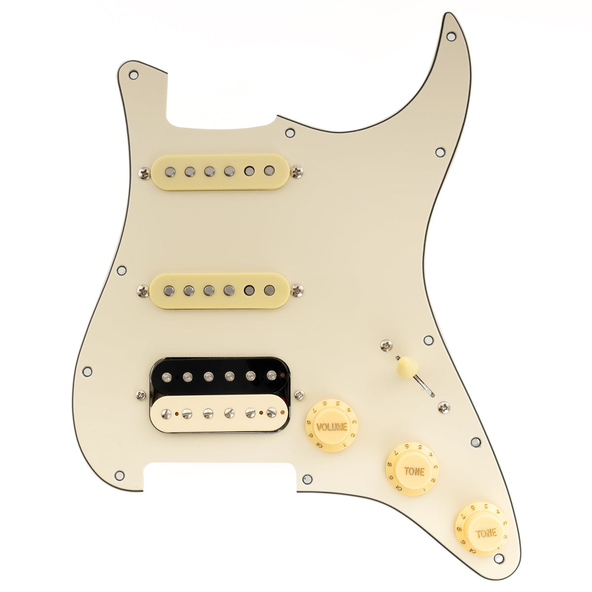 Musiclily Pro-SE ST-HSS-60SE Pre-wired Pickguard with Alnico 5 Pickups 5-Way Switch for Strat Style Electric Guitar