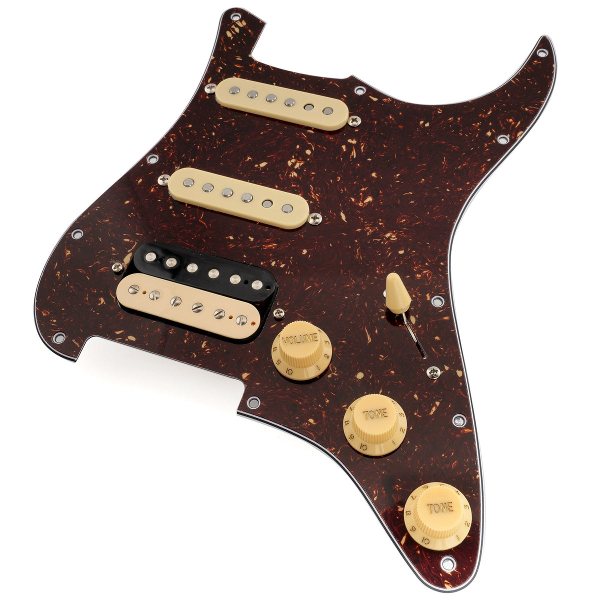 Musiclily Pro-SE ST-HSS-60SE Pre-wired Pickguard with Alnico 5 Pickups 5-Way Switch for Strat Style Electric Guitar