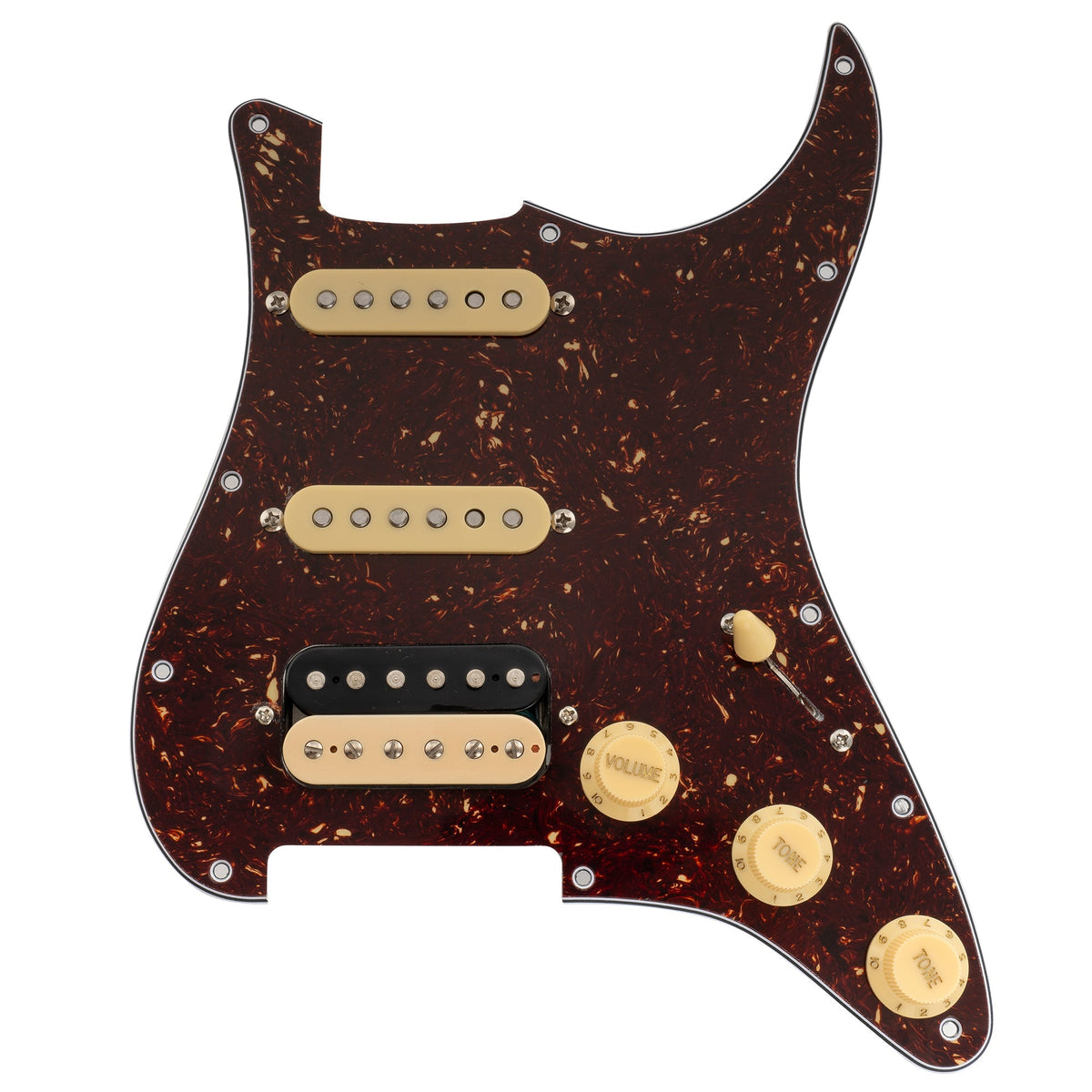 Musiclily Pro-SE ST-HSS-60SE Pre-wired Pickguard with Alnico 5 Pickups 5-Way Switch for Strat Style Electric Guitar