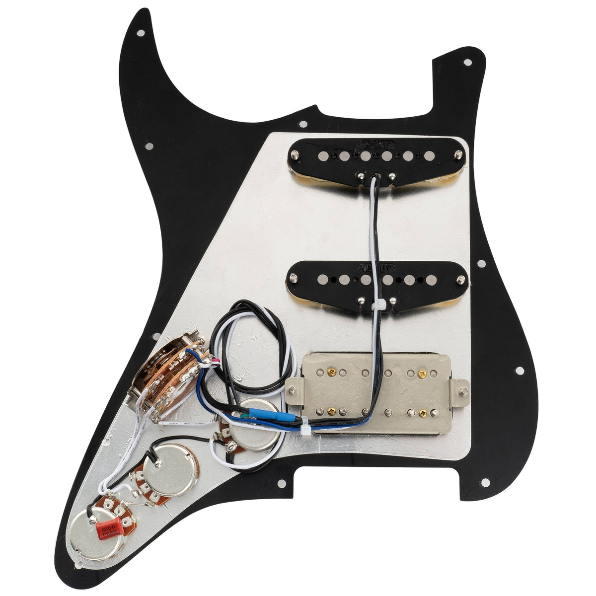 Musiclily Pro-SE ST-HSS-60SE Pre-wired Pickguard with Alnico 5 Pickups 5-Way Switch for Strat Style Electric Guitar