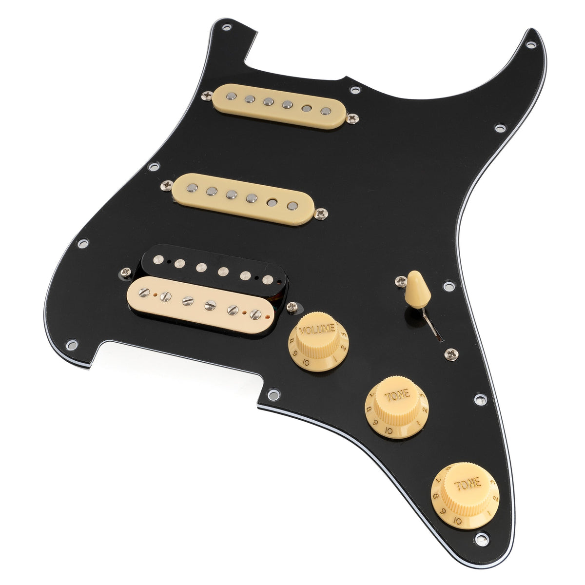 Musiclily Pro-SE ST-HSS-60SE Pre-wired Pickguard with Alnico 5 Pickups 5-Way Switch for Strat Style Electric Guitar