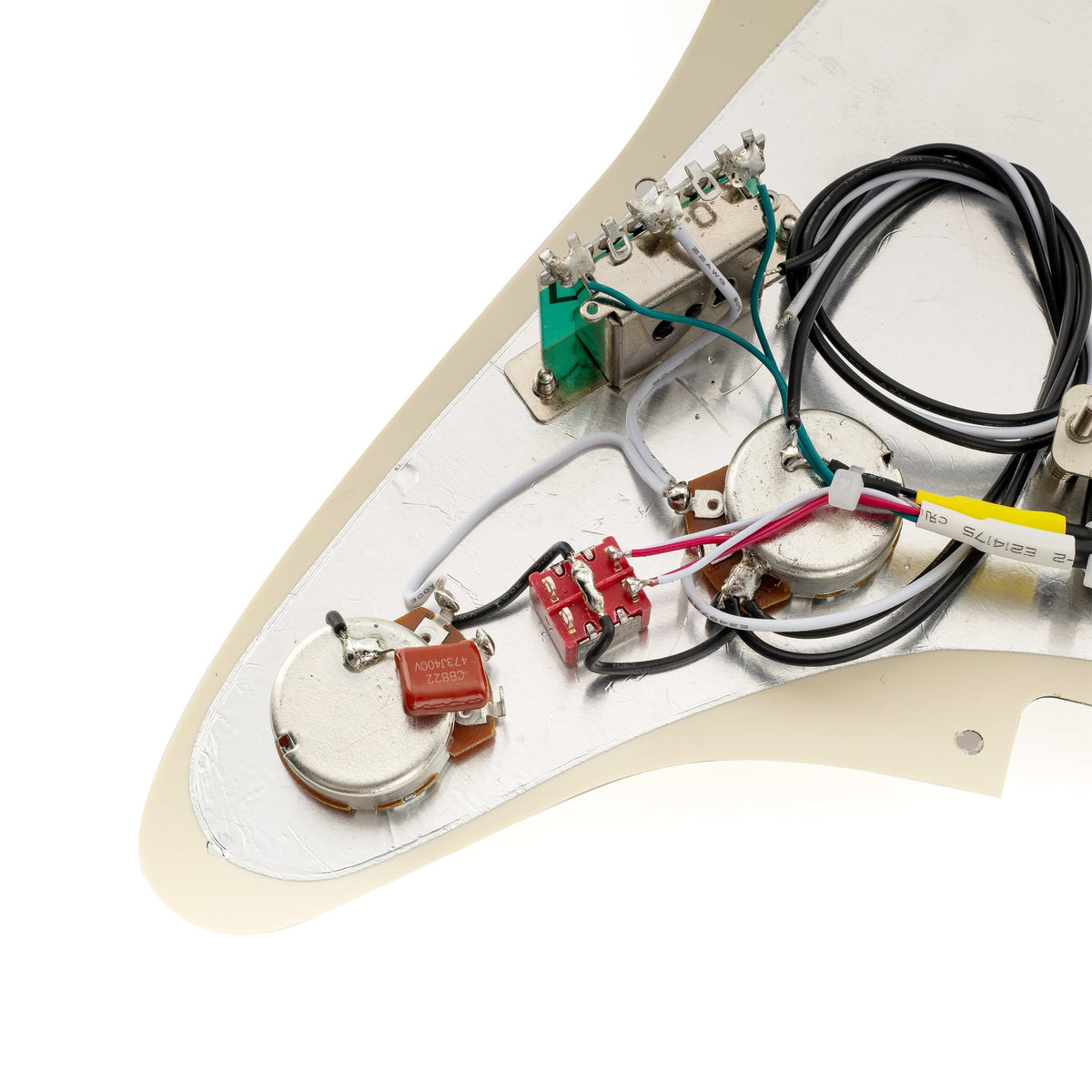 Musiclily Pro-SE ST-HH-OMHA Pre-wired Pickguard with Alnico 5 Humbuckers Mini Toggle Switch for Strat Style Electric Guitar