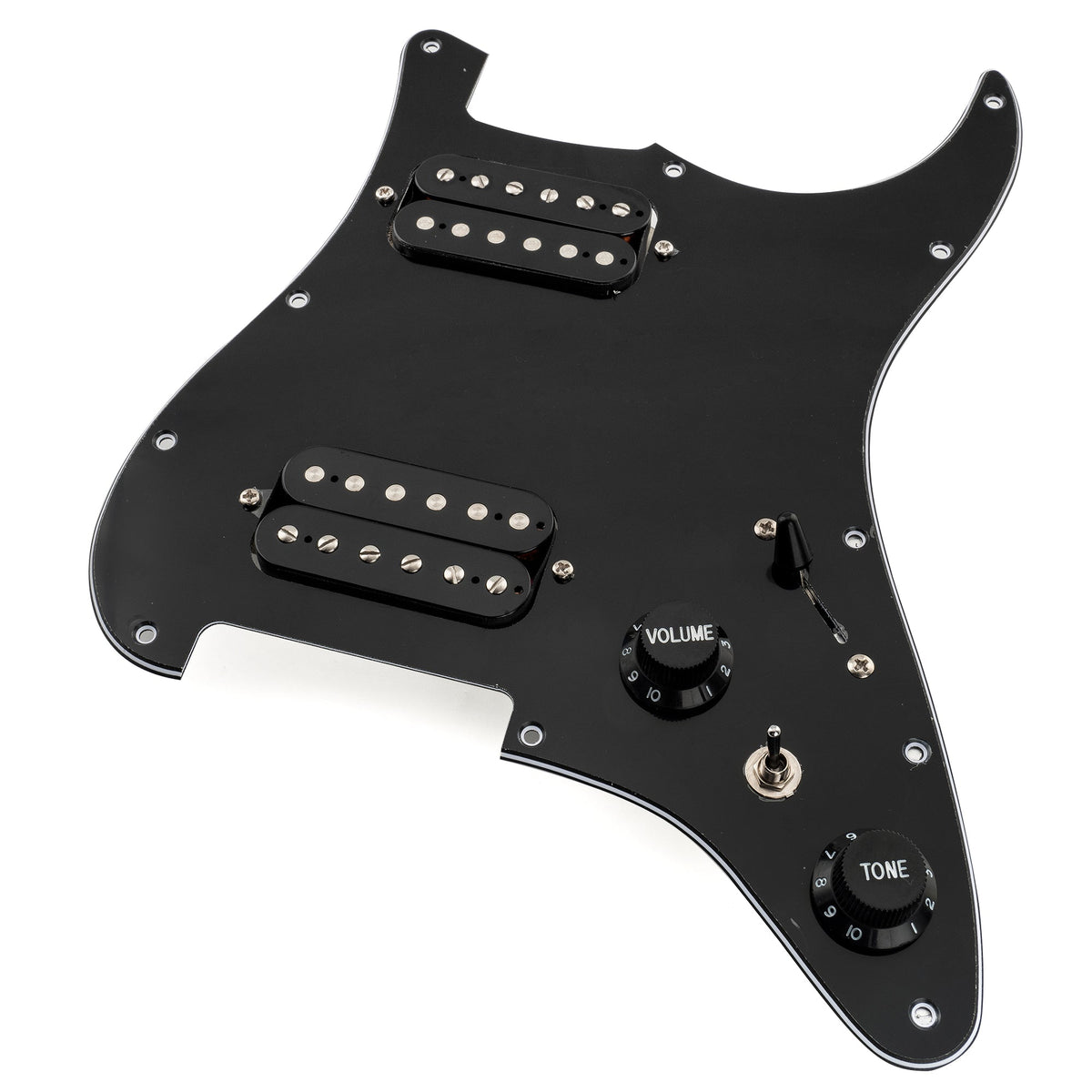 Musiclily Pro-SE ST-HH-OMHA Pre-wired Pickguard with Alnico 5 Humbuckers Mini Toggle Switch for Strat Style Electric Guitar