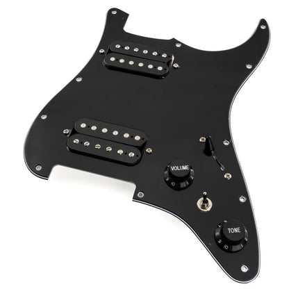 Musiclily Pro-SE ST-HH-OMHA Pre-wired Pickguard with Alnico 5 Humbuckers Mini Toggle Switch for Strat Style Electric Guitar