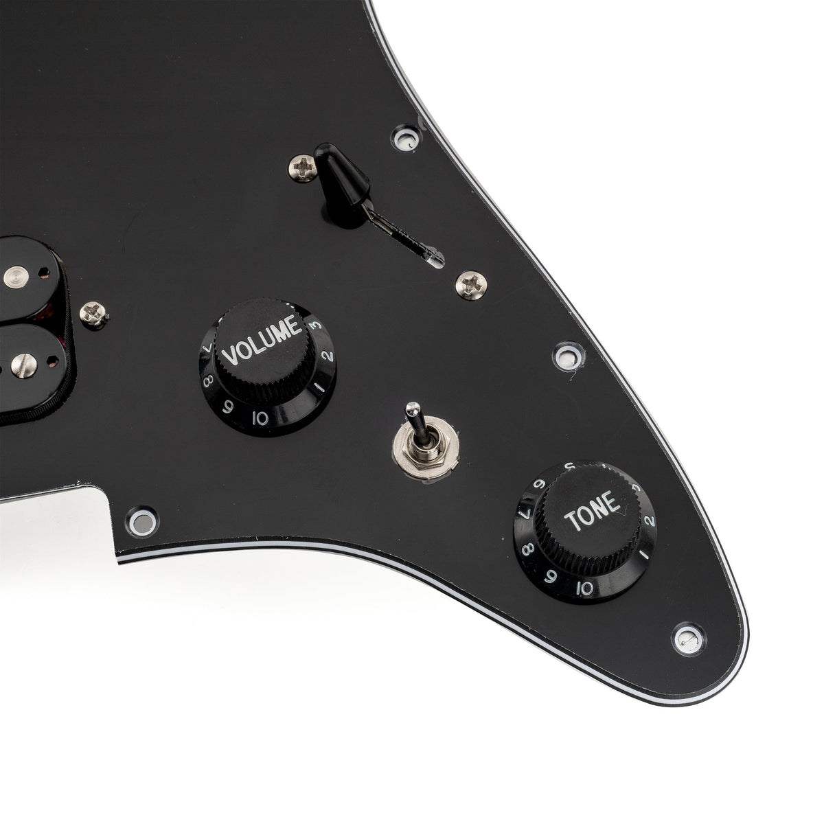 Musiclily Pro-SE ST-HH-OMHA Pre-wired Pickguard with Alnico 5 Humbuckers Mini Toggle Switch for Strat Style Electric Guitar