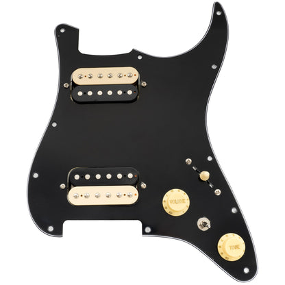 Musiclily Pro-SE ST-HH-OMHA Pre-wired Pickguard with Alnico 5 Humbuckers Mini Toggle Switch for Strat Style Electric Guitar