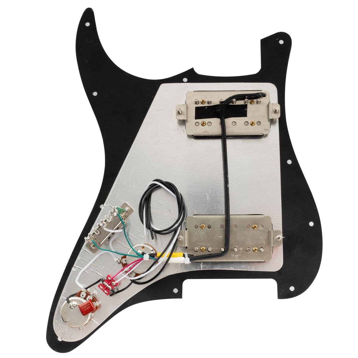 Musiclily Pro-SE ST-HH-OMHA Pre-wired Pickguard with Alnico 5 Humbuckers Mini Toggle Switch for Strat Style Electric Guitar