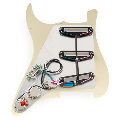 Musiclily Pro-SE ST-DPHA Pre-wired SSS Pickguard with Alnico 5 Mini Rail Humbucker for Strat Style Electric Guitar