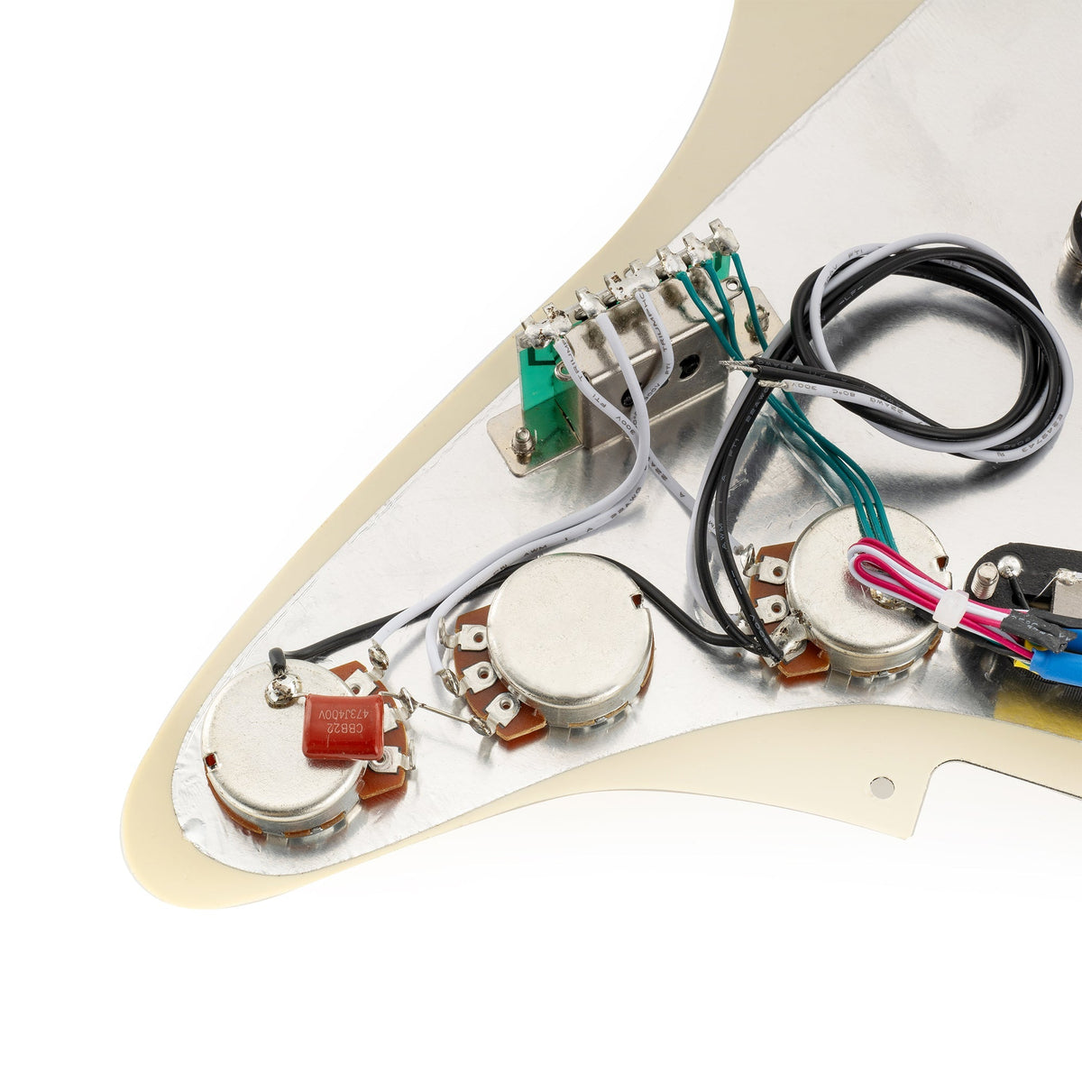 Musiclily Pro-SE ST-DPHA Pre-wired SSS Pickguard with Alnico 5 Mini Rail Humbucker for Strat Style Electric Guitar