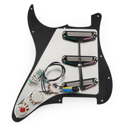 Musiclily Pro-SE ST-DPHA Pre-wired SSS Pickguard with Alnico 5 Mini Rail Humbucker for Strat Style Electric Guitar