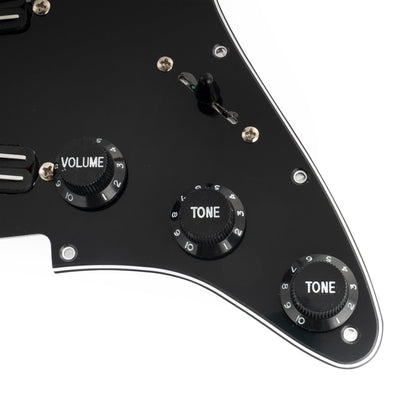 Musiclily Pro-SE ST-DPHA Pre-wired SSS Pickguard with Alnico 5 Mini Rail Humbucker for Strat Style Electric Guitar