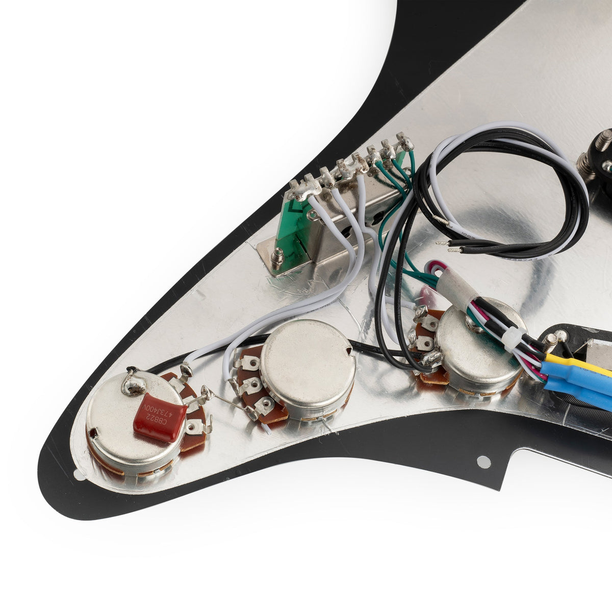 Musiclily Pro-SE ST-DPHA Pre-wired SSS Pickguard with Alnico 5 Mini Rail Humbucker for Strat Style Electric Guitar