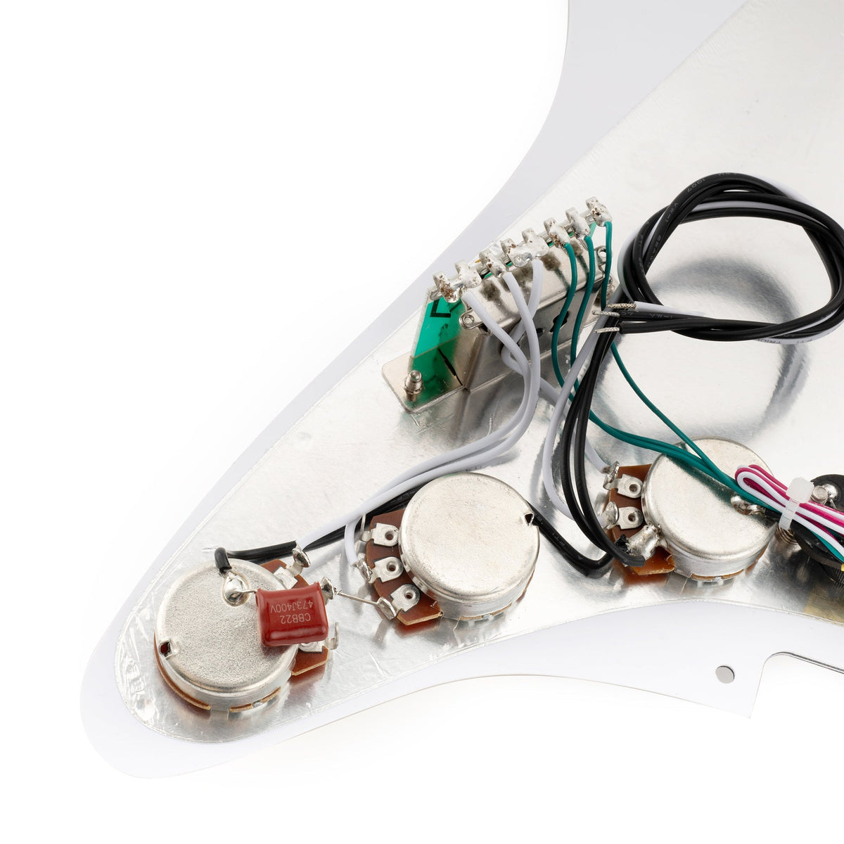 Musiclily Pro-SE ST-DPHA Pre-wired SSS Pickguard with Alnico 5 Mini Rail Humbucker for Strat Style Electric Guitar