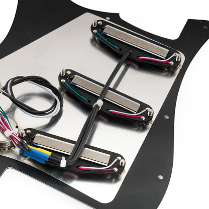 Musiclily Pro-SE ST-DPHA Pre-wired SSS Pickguard with Alnico 5 Mini Rail Humbucker for Strat Style Electric Guitar