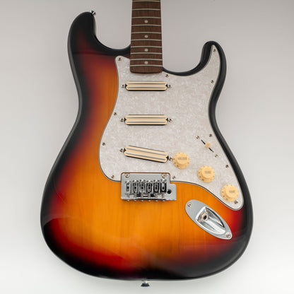 Musiclily Pro-SE ST-DPHC Pre-wired SSS Pickguard with Ceramic Mini Rail Humbucker for Strat Style Electric Guitar
