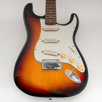Musiclily Pro-SE ST-DPHC Pre-wired SSS Pickguard with Ceramic Mini Rail Humbucker for Strat Style Electric Guitar