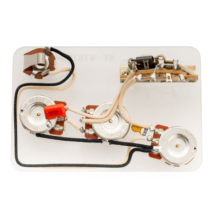 Musiclily Pro Electric Guitar Pre-wired Wiring Harness Upgrade for American Style ST HH with 3-Way Switch and 3A Pots