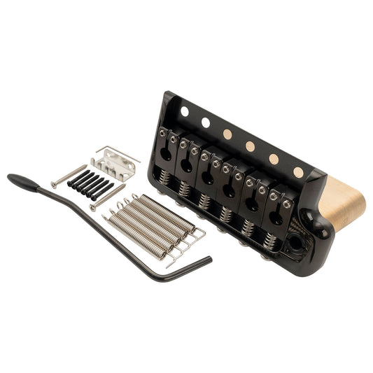 Musiclily Ultra BV022 52.5mm(2-1/16 inch) Full Solid Brass 6-Screw Knife Edge Tremolo Bridge with 36mm Block for Strat Style Electric Guitar
