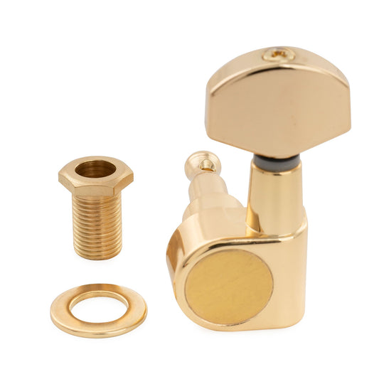 Musiclily Pro R15J-20 Single 15:1 Ratio 2-Pin Full Sealed Machine Head Treble Side Tuner Tuning Peg Key with Hex Button for Squier Strat Tele Style Electric Guitar
