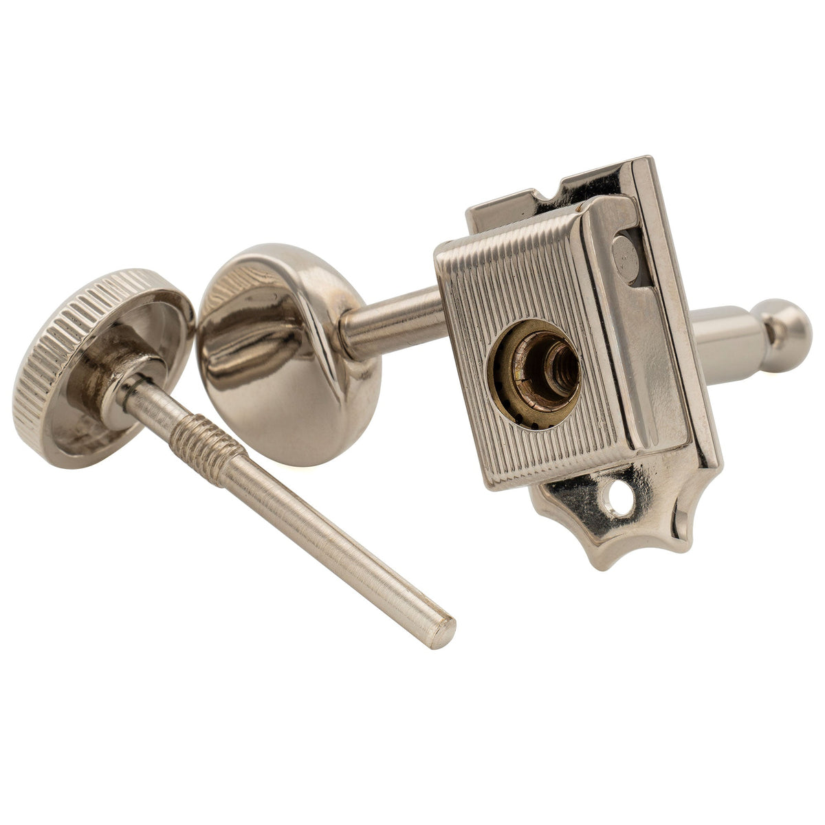 Musiclily Ultra R18T-13 Left-Handed 6-in-line 18:1 Ratio Semi Closed Vintage Hybrid Staggered Locking Machine Heads Tuners with Oval Button for Fender SQ Strat Tele Style Electric Guitar