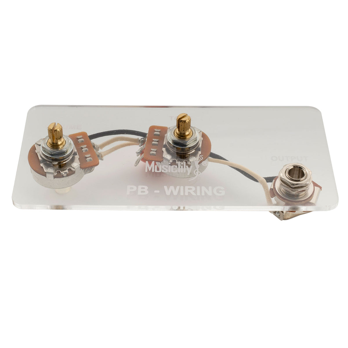 Musiclily Pro Electric Bass Pre-wired Wiring Harness Upgrade for Import Style Precision Bass with 1A1B Pots