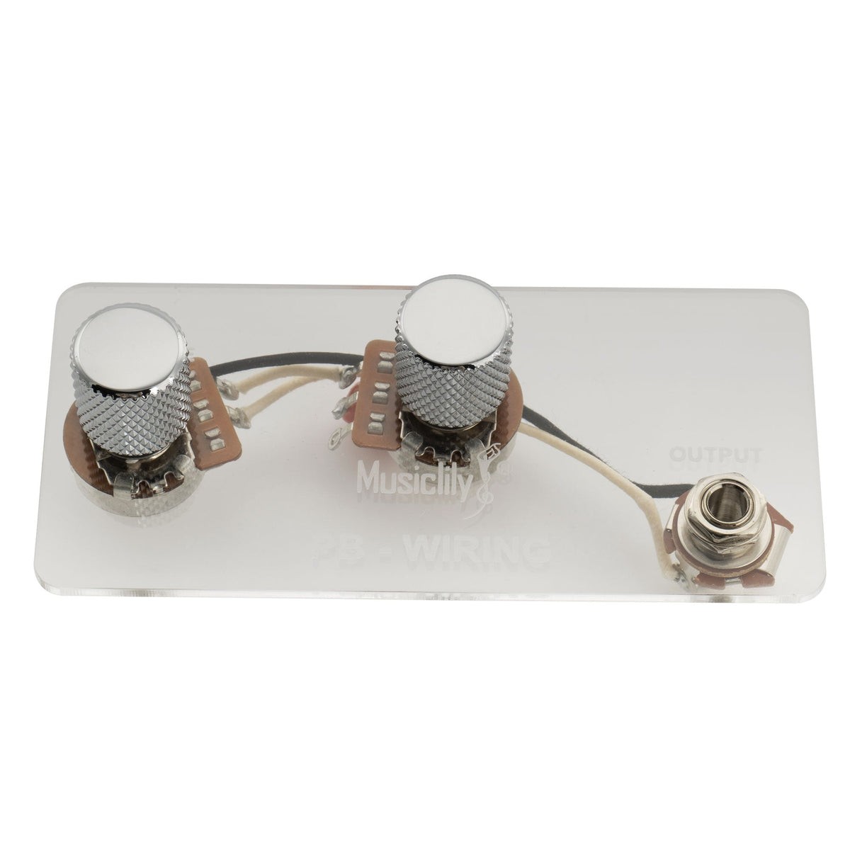Musiclily Pro Electric Bass Pre-wired Wiring Harness Upgrade for Import Style Precision Bass with 1A1B Pots