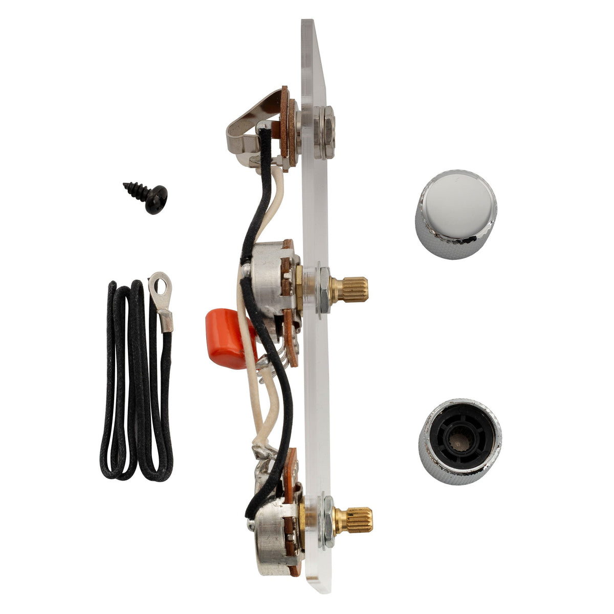 Musiclily Pro Electric Bass Pre-wired Wiring Harness Upgrade for Import Style Precision Bass with 1A1B Pots
