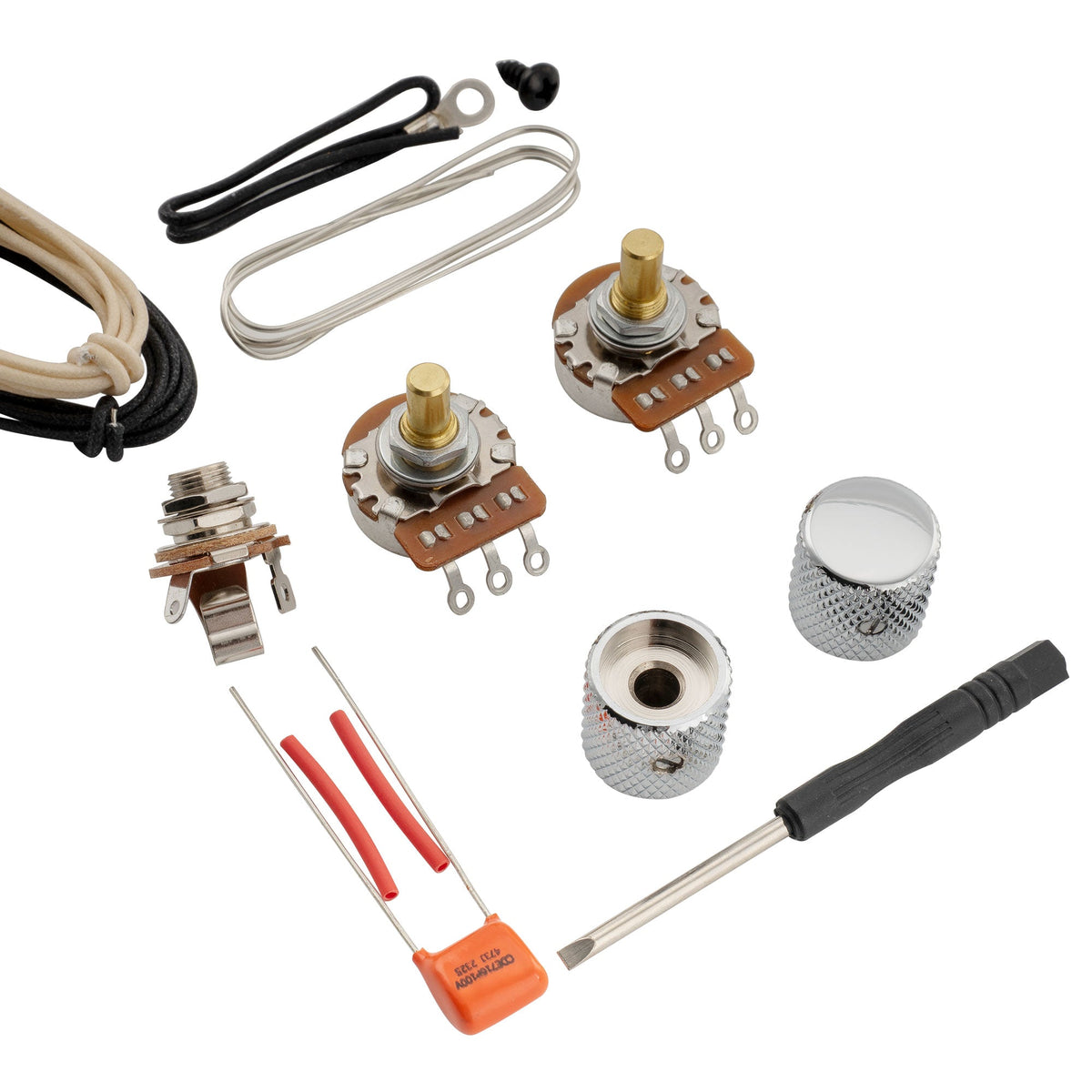 Musiclily Pro Electric Bass DIY Wiring Kit Upgrade for American Style Precision Bass with 2A Pots