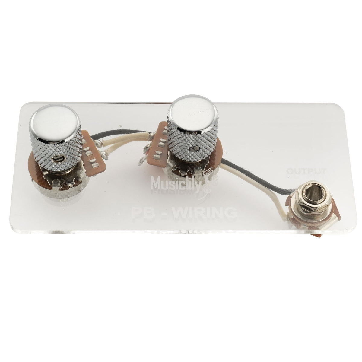 Musiclily Pro Electric Bass Pre-wired Wiring Harness Upgrade for American Style Precision Bass with 2A Pots