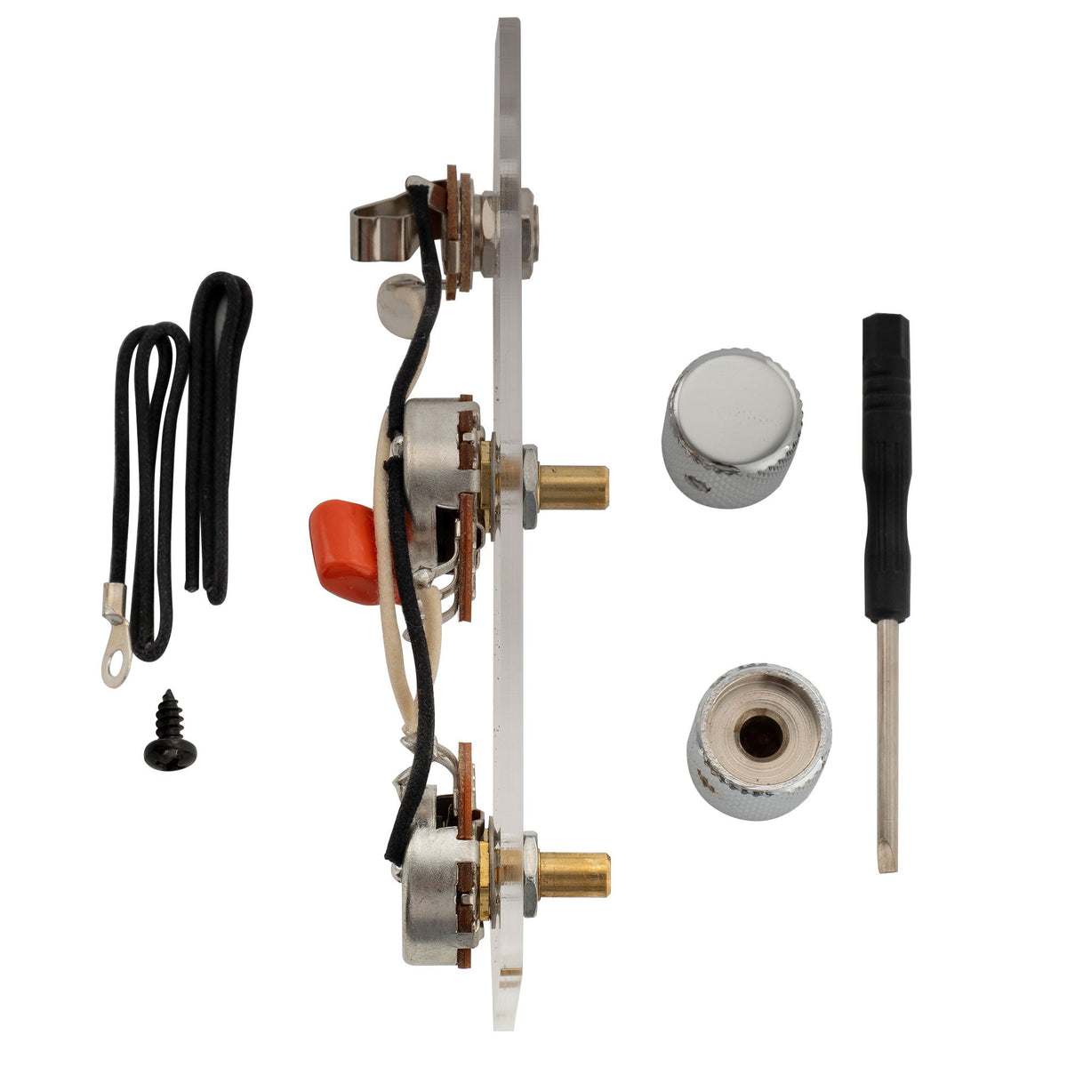 Musiclily Pro Electric Bass Pre-wired Wiring Harness Upgrade for American Style Precision Bass with 2A Pots